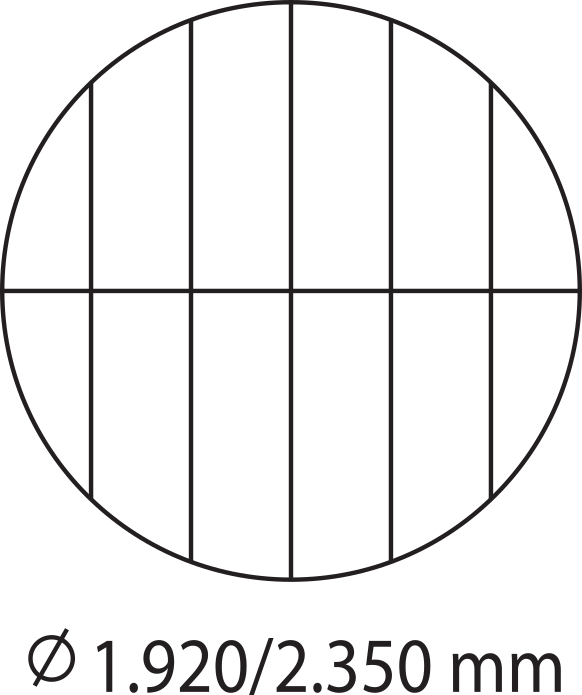 Defogging with six internal partitions in circular format