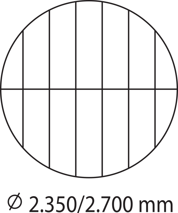 Defogging panel with seven circular divisions
