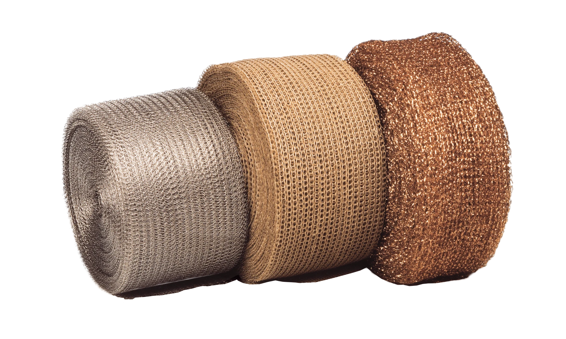 Rolls of stainless steel, aluminum and copper knitted mesh – Codina Metal